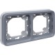 Plexo Серая Рамка 2-ая горизонтальная с суппортом для внутреннего монтажа IP55  069683  Legrand