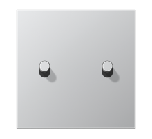 Центральная плата для выключателей, 1 пост, 2 тумблера, цилиндр; металл; алюминий; LS1912  AL12-5R0  Jung