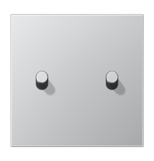 Центральная плата для выключателей, 1 пост, 2 тумблера, цилиндр; металл; алюминий; LS1912  AL12-5R0  Jung