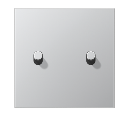 Центральная плата для выключателей, 1 пост, 2 тумблера, цилиндр; металл; алюминий; LS1912  AL12-5R0  Jung