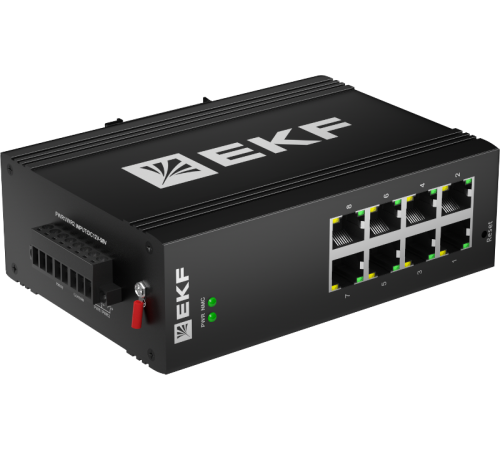 Промышленный управляемый коммутатор уровня L2 ML2-8GTP, 8 портов 10/100/1000Base-T(X) RJ45 c PoE, монтаж на динрейку TSX TSX-ML2-8GTPEKF