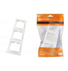 Рамка 3-х постовая вертикальная белая "Таймыр"   SQ1814-0027  TDM