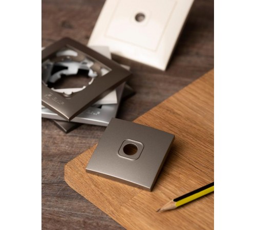 Валенсия лицевая панель розетки TV 1-местная 75Ом 5-862МГц кашемир EKF PROxima   ESA00-L-027-40   EKF