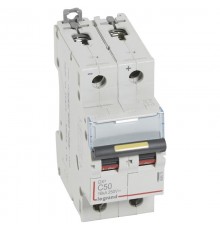 Выключатель автоматический двухполюсный DX3 DC 10000 50А C 16кА  409573  Legrand