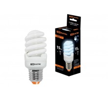 Лампа энергосберегающая КЛЛ  15Вт Е27 840 cпираль FSТ2 КОМПАКТ 40х98мм  SQ0323-0186  TDM