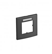 Рамка одинарная Modul45 (с полем д/маркировки,вертик.,84x84 мм,черный) (AR45-BSF1 SWGR)  6119339  OBO Bettermann