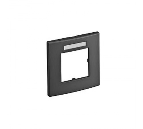 Рамка одинарная Modul45 (с полем д/маркировки,вертик.,84x84 мм,черный) (AR45-BSF1 SWGR)  6119339  OBO Bettermann