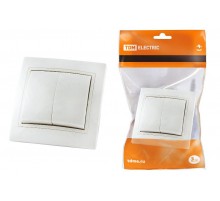 Выключатель 2 кл. 10А белый "Таймыр"   SQ1814-0002  TDM