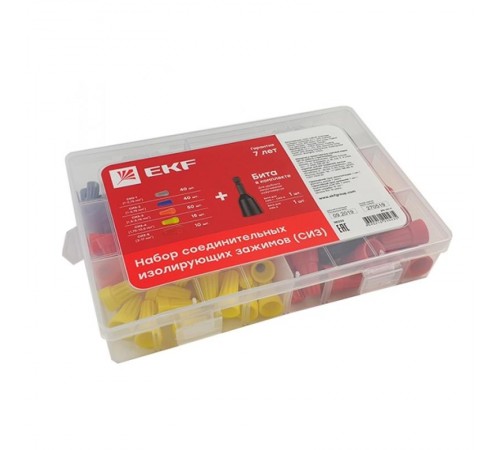 Набор СИЗ ( СИЗ-1 40шт, СИЗ-2 40шт, СИЗ-3 50 шт, СИЗ-4 15шт, СИЗ-5 10шт, Бита-2шт) EKF PROxima   plc-cc-n   EKF