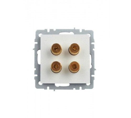 BRITE АудиоРозетка 4-местная РА10-БрА алюминий  BR-S40-K47  IEK