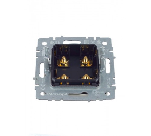 BRITE АудиоРозетка 4-местная РА10-БрА алюминий  BR-S40-K47  IEK