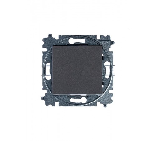 ABB Levit Сталь / дымчатый чёрный Выключатель кнопочный 1-кл.  3559H-A91445 69W  2CHH599145A6069  ABB