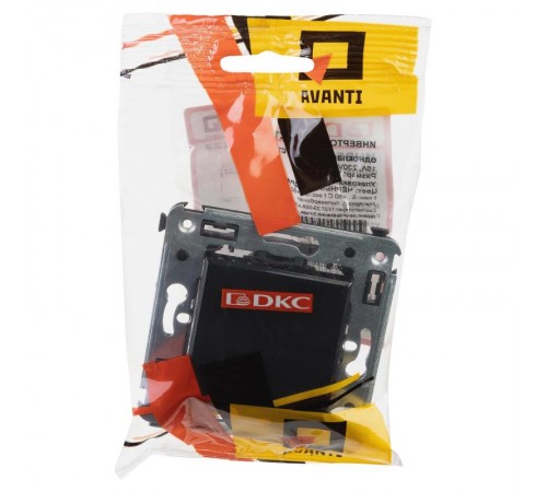 Инвертор (промежуточный переключатель) одноклавишный в стену, "Avanti", "Черный квадрат"  4402123  DKC