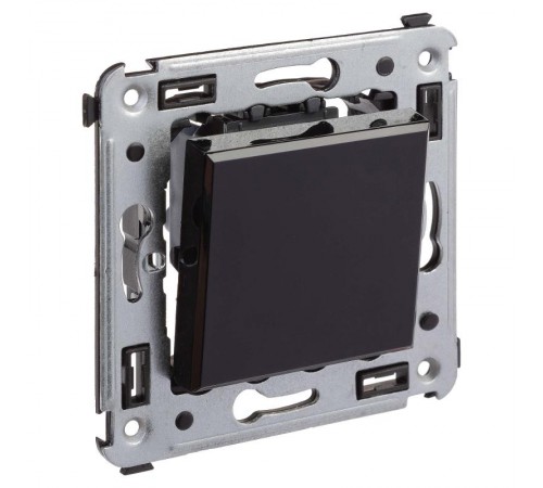 Инвертор (промежуточный переключатель) одноклавишный в стену, "Avanti", "Черный квадрат"  4402123  DKC