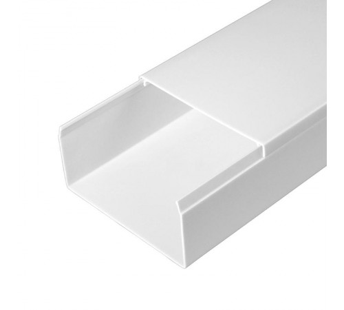 Кабель-канал белый 80х40 (12 м/уп) 2-й замок в п/э  PR03.0057  Промрукав