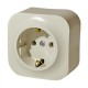 Quteo Слоновая кость Розетка с заземлением со шторками  782250  Legrand