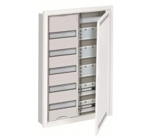 Шкаф 60М в нишу с медиапанелями 834х560х120 с расстоянием между DIN-рейками 125 мм и самозажимными клеммами N/PE и дверью с вент. отверстиями U52MML 