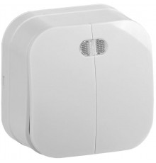 ВС20-2-1-ХБ Выключ. 2-кл. инд. о/у 10А GLORY белый  EVH21-K01-10  IEK