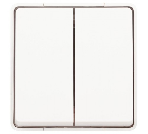 Переключатель 2-клавишный ЭРА Эксперт 11-1506-01 IP55, 10АХ-250В, ОУ, Белый  Б0063295  ЭРА