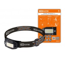 Фонарь "Налобный 11" универсальный, аккум., 3+2 Вт COB, Li-Ion 3,7 В 0,5 А*ч, USB, сенсор,  SQ0350-0063  TDM