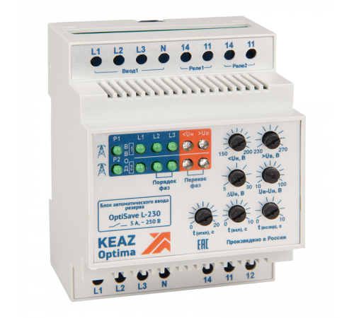 Блок автоматического ввода резерва OptiSave L-230-УХЛ4  248956  КЭАЗ