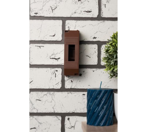 Бокс пластиковый навесной КМПН 1/2 темное дерево индивидуальный штрих-код (ВхШхГ) 135х41х58 IP20 PROxima  pbm40-n-2-dark  EKF