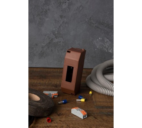 Бокс пластиковый навесной КМПН 1/2 темное дерево индивидуальный штрих-код (ВхШхГ) 135х41х58 IP20 PROxima  pbm40-n-2-dark  EKF