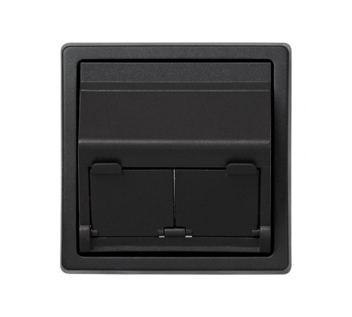 Simon 73 Адаптер на 2 коннектора RJ45 (KEYSTONE, AMP, Brand-Rex, KRONE), наклонное подключение, S73 Loft, гра  73086-62  Simon