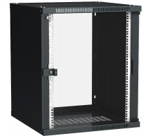 Шкаф LINEA WE 15U 600x600мм дверь стекло черный  LWE5-15U66-GF  ITK