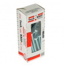 Болт DIN933 с шестигранной головкой оцинк. М6х60 (30 шт) - коробка с ок. Tech-Kr ( 0,386 кг)  105206  Tech-KREP