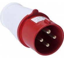 PPG32-41-441 Вилка прямая для силовых кабелей сеч. 2,5-6 мм2, 3PIN+PE, 415В, 32A, красный/белый  32879  STEKKER