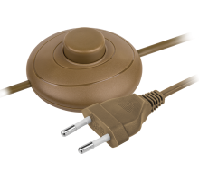 Шнур 61 718 NPS-FS01-170-2x0.5-BR 1.7м с выкл. коричневый 61718 Navigator