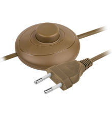 Шнур 61 718 NPS-FS01-170-2x0.5-BR 1.7м с выкл. коричневый 61718 Navigator