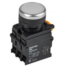 Кнопка с подсветкой d=22мм 1NO+1NC белая MASTER  MI-BT60-11D-3-12-K01  IEK