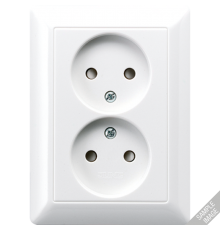 Сдвоенная розетка в одну монтажную коробку AS5010KIU Jung