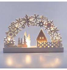 Новогодний декоративный светильник Зима EGNDS-02   с подсветкой, 32*20 см, 2АА, IP20  Б0051929  ЭРА
