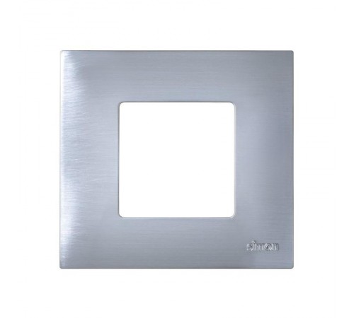 Simon 27 Накладка декоративная на рамку базовую, 1 пост, S27 Play, Metal, нержавеющая сталь  2700617-042  Simon