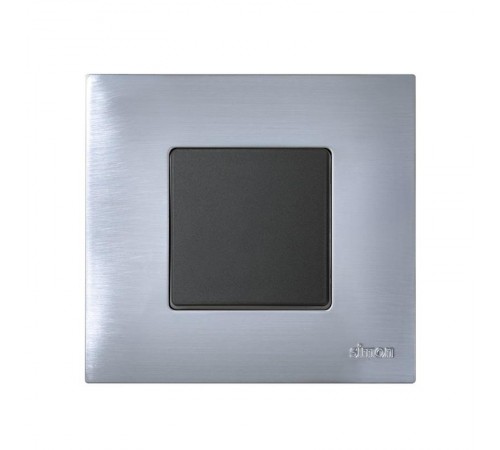 Simon 27 Накладка декоративная на рамку базовую, 1 пост, S27 Play, Metal, нержавеющая сталь  2700617-042  Simon