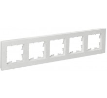 BRITE Рамка 5-ая РУ-5-Бр белый рифленый  BR-M52-51-K01  IEK