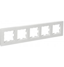BRITE Рамка 5-ая РУ-5-Бр белый рифленый  BR-M52-51-K01  IEK