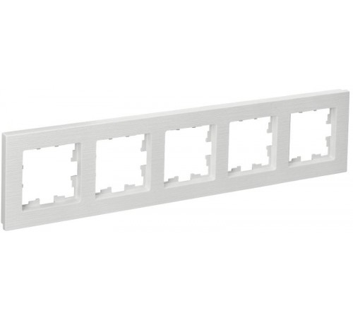 BRITE Рамка 5-ая РУ-5-Бр белый рифленый  BR-M52-51-K01  IEK