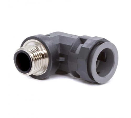 Муфта 90 грд. труба-коробка с металлической резьбой DN 36 мм, М40х1,5, полиамид, цвет черный  PAZ36M40N  DKC