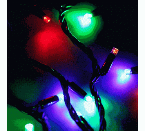 Светодиодная гирлянда ARD-STRING-CLASSIC-10000-BLACK-100LED-LIVE RGB (230V, 7W)  025808  Arlight