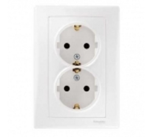 Sedna Белый Розетка 2-я с/з литая  SDN3000621  Schneider Electric