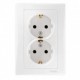 Sedna Белый Розетка 2-я с/з литая  SDN3000621  Schneider Electric