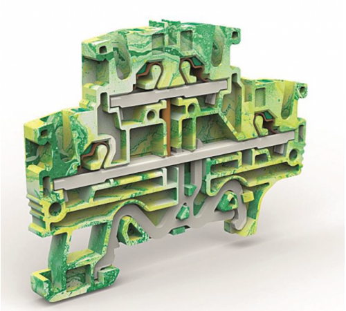 Двухуровневая клемма заземления на 2,5 кв.мм  ZEFDE200  DKC