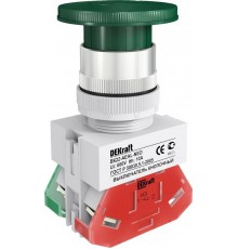 Выкл. кноп. грибок с фикс. AEAL 22 мм 1НО+1НЗ Цвет:  25039DEK  DEKraft