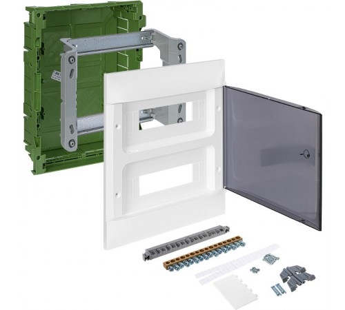 Practibox S Пластиковый щиток Встраиваемый (в полые стены) 2X12 Дымчатая дверь  135572  Legrand