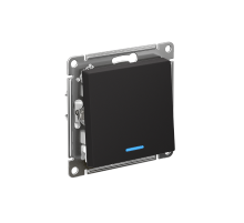 AtlasDesign Карбон Выключатель 1-клавишный с подсветкой, сх.1а, 10АХ, механизм  ATN001013  SE