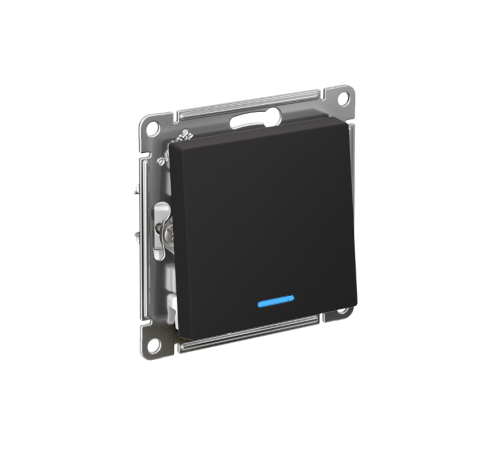 AtlasDesign Карбон Выключатель 1-клавишный с подсветкой,сх.1а, 10АХ, механизм, быстрозажимные клеммы  ATN001013S  SE